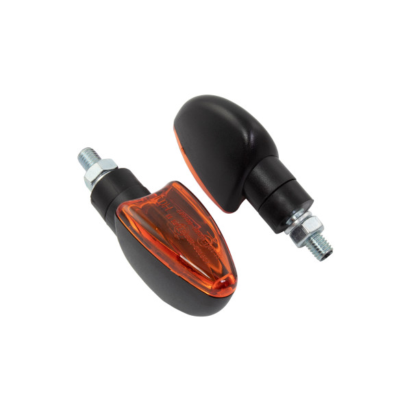 Bike It Bike it short stem mini spear indicators with black body and amber lens